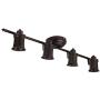 4 Light Track Lighting Wall and Ceiling Mount Fixture Kitchen and Dining Room, Oil Rubbed Bronze + Bulbs