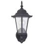 Gruenlich Outdoor Wall Lantern, Wall Sconce as Porch Lighting Fixture with One E26 Medium Base, Metal Housing Plus Glass, ETL Rated, Bulb Not Included (Black Finish)