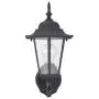 Gruenlich Outdoor Wall Lantern, Wall Sconce as Porch Lighting Fixture with One E26 Medium Base, Metal Housing Plus Glass, ETL Rated, Bulb Not Included (Black Finish)