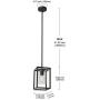 VINLUZ Modern 1-Light Cage Kitchen Island Pendant Lighting with Glass Shade Oil Rubbed Bronze Chandeliers Dining Room Lighting Fixtures Hanging Semi Flush Mount Ceiling Lights Bedrooms Hallway