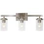 BONLICHT 3-Light Vanity Lighting Modern 3 Light Brushed Nickel Hallway Wall Sconce with Clear Glass Shade ,Industrial Bathroom Light Fixtures Over Mirror Wall Lamp for Kitchen Foyer Dressing Table