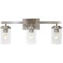 BONLICHT 3-Light Vanity Lighting Modern 3 Light Brushed Nickel Hallway Wall Sconce with Clear Glass Shade ,Industrial Bathroom Light Fixtures Over Mirror Wall Lamp for Kitchen Foyer Dressing Table