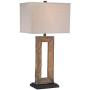 Tahoe Rustic Table Lamp Natural Slate Off White Rectangular Shade for Living Room Family Bedroom Bedside Nightstand - Franklin Iron Works