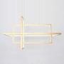 LightInTheBox Dimmable LED Pendant Light Chandeliers Ceiling Lighting Fixture Lamp for Dining Room, Bedroom Dimmable with Remote Control 4000LM (Gold)