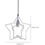 FL-63586 Macaron Color Drop Light, Creative Star Shaped Chandeliers, Modern Simple Pendant Lamp for Cafe, Bar, Restaurant (Grey)