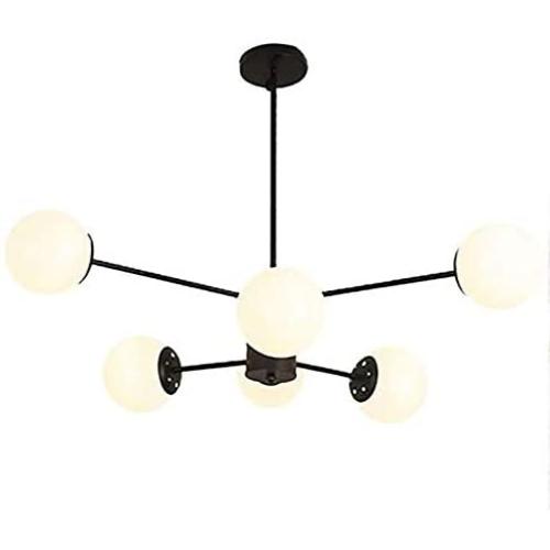 Frosted Glass Sputnik Chandelier,Industrial Pendant Light Fixture for Kitchen Dining Room Living Room Home Ceiling Light Creative Branches During Lamp