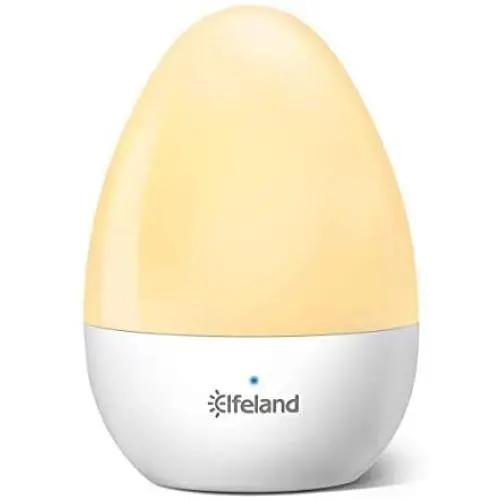 Elfeland Night Light Rechargeable Table Lamp with Cool and Warm White & Dimmable Bedroom Light, IP65 Water-Resistance & Drop-Resistance, Touch Control Nursery Night Lamp for Reading, Sleeping, and Nu