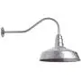 The ABBA Standard Barn Light Kit | Farmhouse Steel Vintage Shade and Gooseneck | 16 Inch Shade and 23 Inch Gooseneck (Galvanized)