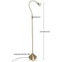 HomeFocus LED Floor Lamp Light,Living Room Lamp Light,Bedroom Lamp Light,Metal,Flexible Gooseneck LED 5W,3000K,Brushed Brass,Energy Efficient Super Bright for Home and Hotel.
