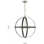 Ceiling Light Fixture Vintage Chandelie for Living Room Dining Room,Globe Pendant Lighting Metal Chandelier