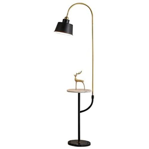 Reading and Floor Lamp Modern Floor Lamp with Tray Table, Arc Reading Standing Lamp with Black Metal Shade Tall Pole Floor Lamp for Living Room, Bedroom, Study Room, Office Modern Standing Lamp