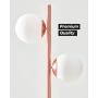 Brightech Sphere - Mid Century Modern 2 Globe Floor Lamp for Living Room Bright Lighting - Contemporary LED Standing Light for Bedrooms & Offices - Rose Gold Indoor Pole Light