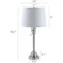 CO-Z White Table Lamp Set of 2, Modern Metal Desk Lamp in Brushed Steel Finish, 26 Inches in Height, Bedside Lamps for Office Bedroom Nightstand Accent, ETL. (Table Lamp Set of 2) CO-Z White Table Lamp Set of 2, Modern Metal Desk Lamp in Brushed Steel Finish, 26 Inches in Height, Bedside Lamps for Office Bedroom Nightstand Accent, ETL. (Table Lamp Set of 2)
