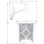 LIT-PaTH Outdoor LED Wall Lantern as Porch Light, 11W 1000 Lumen, Aluminum Housing Plus Glass, Matte White Finish, ETL and ES Qualified