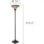 Tiffany Floor Lamp, Capulina Handcrafted Tiffany Style Torchiere Floor Lamp, Tiffany Style Floor Light, Stained Glass Floor Lamp, Floor Lamp Tiffany (Tall: 70 x W14.2 inches)