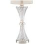 Lucas Modern Table Lamps Set of 2 with USB Charging Port Chrome and Glass Drum Shade for Living Room Family Bedroom Bedside - Regency Hill