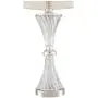 Lucas Modern Table Lamps Set of 2 with USB Charging Port Chrome and Glass Drum Shade for Living Room Family Bedroom Bedside - Regency Hill