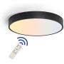 SviDau 12 Inch Dimmable Flush Mount Ceiling Light Fixture with Remote Control, 24W 3000K-6500K Color Changing LED Lamp for Bedroom Kitchen Hallway Porch Closet Room, Round