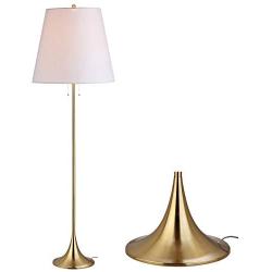 JONATHAN Y JYL3001A Amelia 63'' Metal LED Floor Lamp Modern,Contemporary,Glam, for Bedrooms, Living Room, Office, Reading, Brass Gold