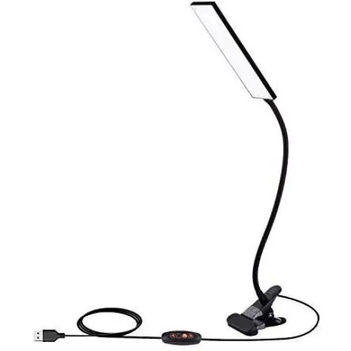 Eye-Caring Table Lamps, 5W Dimmable Adjustable Desk Lamp with Clamp, 3 Color Temperatures, 14 Brightness Levels, Office Working Desk Night Light Eye Protection Book Reading- Black Eye-Caring Table Lamps, 5W Dimmable Adjustable Desk Lamp with Clamp, 3 Color Temperatures, 14 Brightness Levels, Office Working Desk Night Light Eye Protection Book Reading- Black