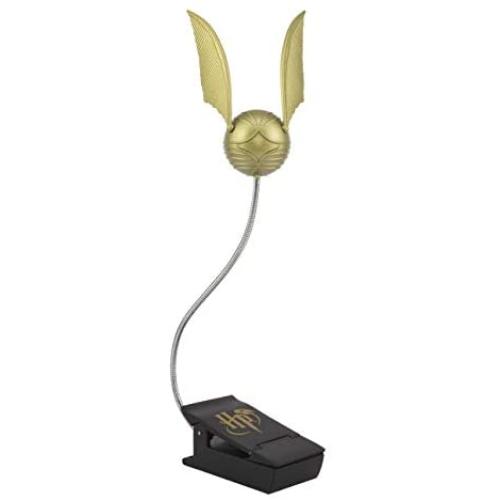 Paladone Golden Snitch Lumi Clip | Convenient Harry Potter Themed Reading Light | Dual Powered by Batteries or USB, Gold