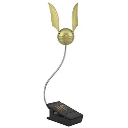 Paladone Golden Snitch Lumi Clip | Convenient Harry Potter Themed Reading Light | Dual Powered by Batteries or USB, Gold