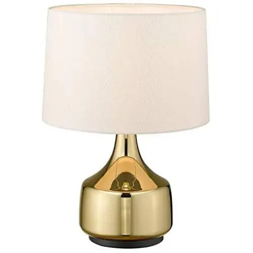 Gold Plating Metal Table Lamp, LMS 21” Classic Bedside Lamp with Linen Drum Lampshade, Modern Nightstand Lamps for Living Room, Bed Room, Dining Room, LMS-044 Gold Plating Metal Table Lamp, LMS 21” Classic Bedside Lamp with Linen Drum Lampshade, Modern Nightstand Lamps for Living Room, Bed Room, Dining Room, LMS-044