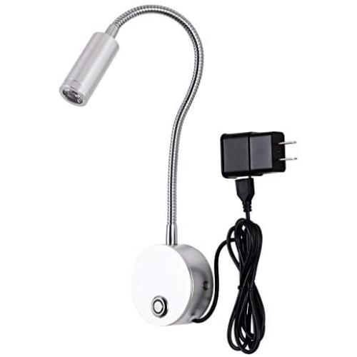 Dimmable Wall Sconces Reading Light, LED Wall-Mounted Reading Lamps Gooseneck Plug in/USB/Wall Mounted Wall Light Sconce Lamp Lighting for Bed Headboard Reading Room, Black(160LM 3W Warm White 3000K) Dimmable Wall Sconces Reading Light, LED Wall-Mounted Reading Lamps Gooseneck Plug in/USB/Wall Mounted Wall Light Sconce Lamp Lighting for Bed Headboard Reading Room, Black(160LM 3W Warm White 3000K)