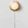 IJ INJUICY Wall Sconce with White Globe Glass in Satin Brass, Wall Lamp with Pull Switch for Bathroom Living Room & Hallway Vanity Lighting