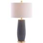 JONATHAN Y JYL5045B Roman 28.5'' Ceramic LED Lamp Contemporary,Transitional,Glam for Bedroom, Living Room, Office, College Dorm, Coffee Table, Bookcase, Gray