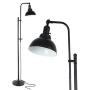 Industrial Floor Lamp Metal Black Adjustable Lamp, Vintage Style Lamp with On/Off Switch, Standing Lamp with Metal Shade for Living Room Bedroom, Lamp for Study Room &Office, ETL Certificate.