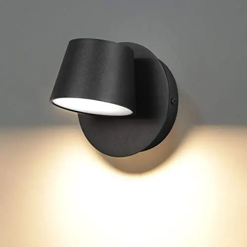 Phenas Modern LED Wall Sconce Indoor Wall Light LED Reading Spotlight 350° Swivel Nordic Style Wall Spotlight LED Wall Lamp for Bedroom Bedside Living Room Hallway Stairs Corridor, Black 3000K Phenas Modern LED Wall Sconce Indoor Wall Light LED Reading Spotlight 350° Swivel Nordic Style Wall Spotlight LED Wall Lamp for Bedroom Bedside Living Room Hallway Stairs Corridor, Black 3000K