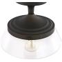 Light Society Crenshaw Flush Mount Ceiling Light, Oil Rubbed Bronze with Clear Glass Shade, Vintage Industrial Modern Lighting Fixture (LS-C246-ORB)