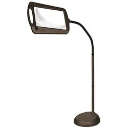 Daylight 24 402039-BRNZ Full Page 8 x 10 Inch LED Illuminated Floor, Bronze Magnifier Lamp