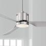 52'' Visionary Modern Ceiling Fan with Light LED Brushed Nickel Frosted for Living Room Kitchen Bedroom Family Dining - Casa Vieja 52'' Visionary Modern Ceiling Fan with Light LED Brushed Nickel Frosted for Living Room Kitchen Bedroom Family Dining - Casa Vieja