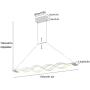 Ziplighting Modern Pendant Lighting Stepless Dimmable Transitional Chandelier with Remote Led Ceiling Lamp Minimalist Wave Hanging Light Fixture for Contemporary Living Dining Room Kitchen Island