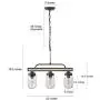 LOG BARN Rustic Mason Jar Chandelier, Farmhouse Lighting Metal Finish, Glass Hanging Pendant for Dining Room, Kitchen Island