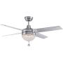 7PMBEANE Ceiling Fan with Lights and Remote Modern Chandelier Light Fixture 4 Wood Reversible Blades LED Dimmable for Dining Room Bedroom