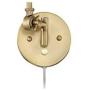 Mendes Modern Swing Arm Wall Lamps Set of 2 Antique Brass Plug-in Light Fixture Adjustable Up Down Metal Shade for Bedroom Bedside Living Room Reading - 360 Lighting