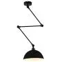 Vintage Ceiling Lights, CraftThink Extendable Nordic Retro E26 Lamp Light Bowl Lampshade Ceiling Lamp Hanging Lamp Pendant Lamp for Living Room/Kitchen/Office (Balck)