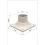 LIT-PaTH Outdoor Post Light Mounting Base, Pier Mount Base, 2-Pack (White)
