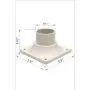 LIT-PaTH Outdoor Post Light Mounting Base, Pier Mount Base, 2-Pack (White)
