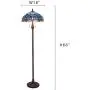 Tiffany Floor Lamp, Capulina Handcrafted Stained Glass Lamp, Beautiful Dragonfly Style Tiffany Pole Lamp, Stained Glass Floor Lamps, Stained Glass Floor Lamp (Tall: 66 x H18 inches)