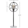 JONATHAN Y JYL1091A Atomic Caged 26.5'' Edison Bulb Metal/Marble Modern LED Table Lamp Rustic,Cottage,Industrial for Bedroom, Living Room, Office, College Dorm, Coffee Table, Bookcase, OilRubbedBronze