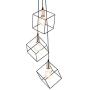 LightInTheBox LED Pendant Light Modern Chrome Chandeliers Ceiling Lighting Fixture for Living Room/Bedroom/Dining Room/Kitchen (3 Lights Geometrical)