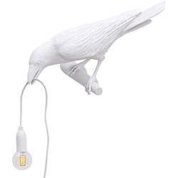 CHABEI Industrial Light Wall Lighting Fixture Vintage Resin Bird Wall Lamp for Living Room Childrens Kids Bedroom Club Decoration (White)