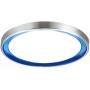 CraftThink Modern Circular LED Flush Mount Ceiling Light Fixture Close to Ceiling Lights Acrylic LED Ceiling Lamp for Living Room Bedroom Kids Room Kitchen Lighting- Blue/14inch-Cct: Warm