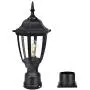 FUDESY Outdoor Post Light Pole Lantern Lighting Fixture with E26 Socket 3000K LED Edison Filament Bulb Included (Corded-Electric), Anti Corrosion Plastic Materials, Black, FDS2543B1