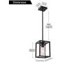 VINLUZ 1 Light Mini Classic Black Farmhouse Glass Pendant Lighting Metal Hanging Fixture with Clear Glass Shade for Entryway Dining Room Kitchen Foyer Corrider VINLUZ 1 Light Mini Classic Black Farmhouse Glass Pendant Lighting Metal Hanging Fixture with Clear Glass Shade for Entryway Dining Room Kitchen Foyer Corrider