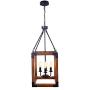KOSTOMO Wood Chandelier Farmhouse Metal Ceiling Light Vintage Pendant Lighting Antique Retro Rustic Loft Lamp Vintage Pipe Sconce Kichen Decorative Light Fixtures